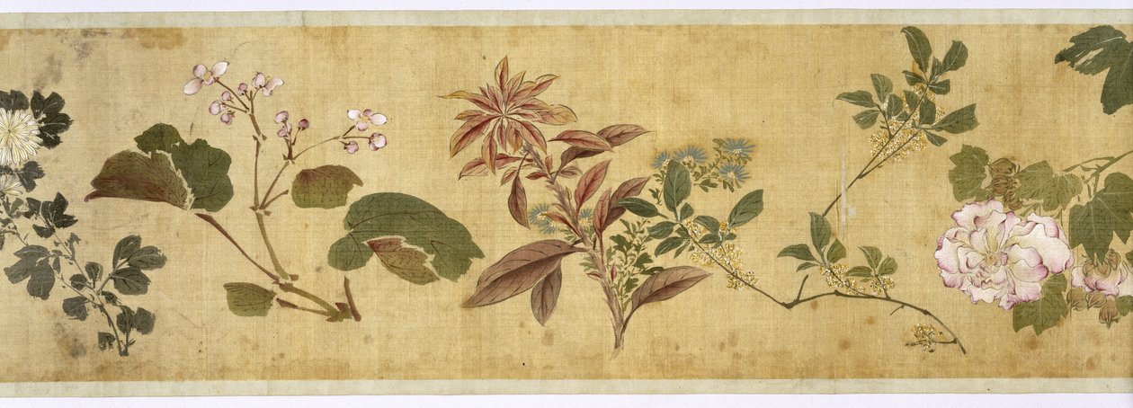 Cien flores, principios del siglo XVII (detalle) de Jiayan Chen