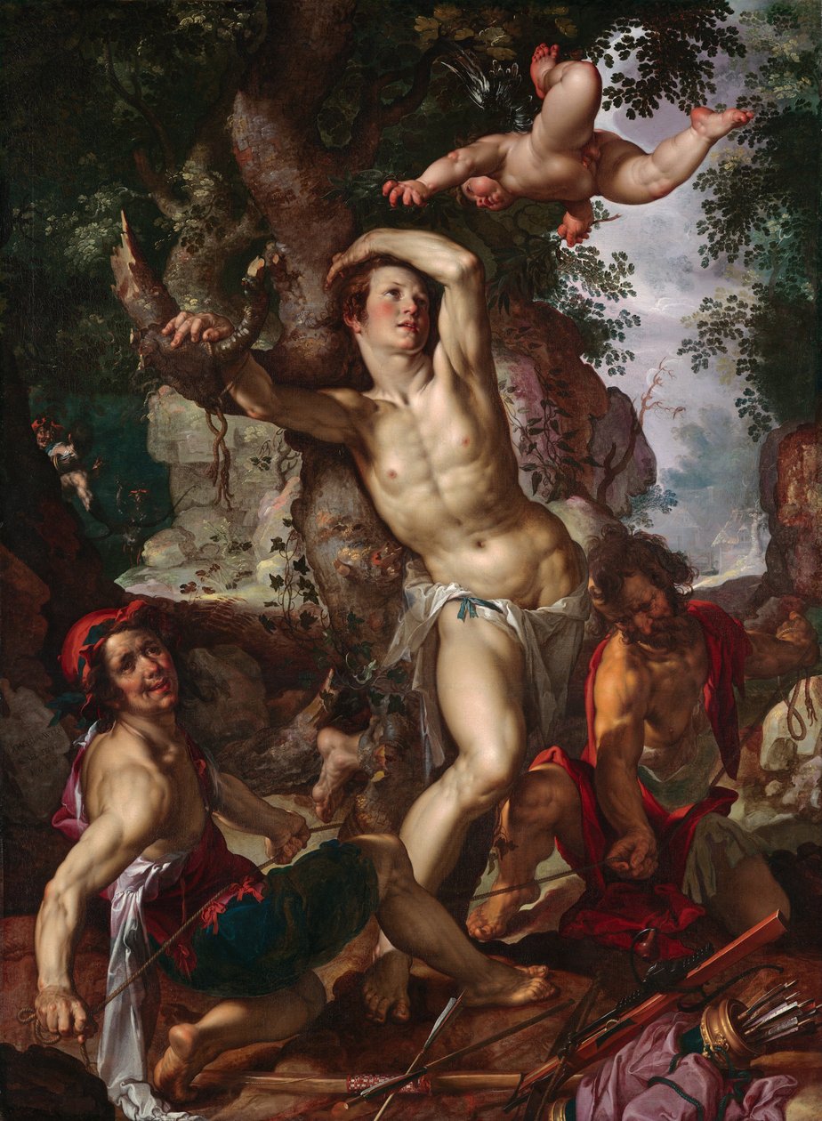 El martirio de San Sebastián de Joachim Wtewael or Utewael