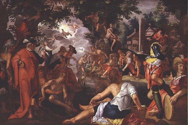 El bautismo de Cristo de Joachim Anthonisz Uytewael