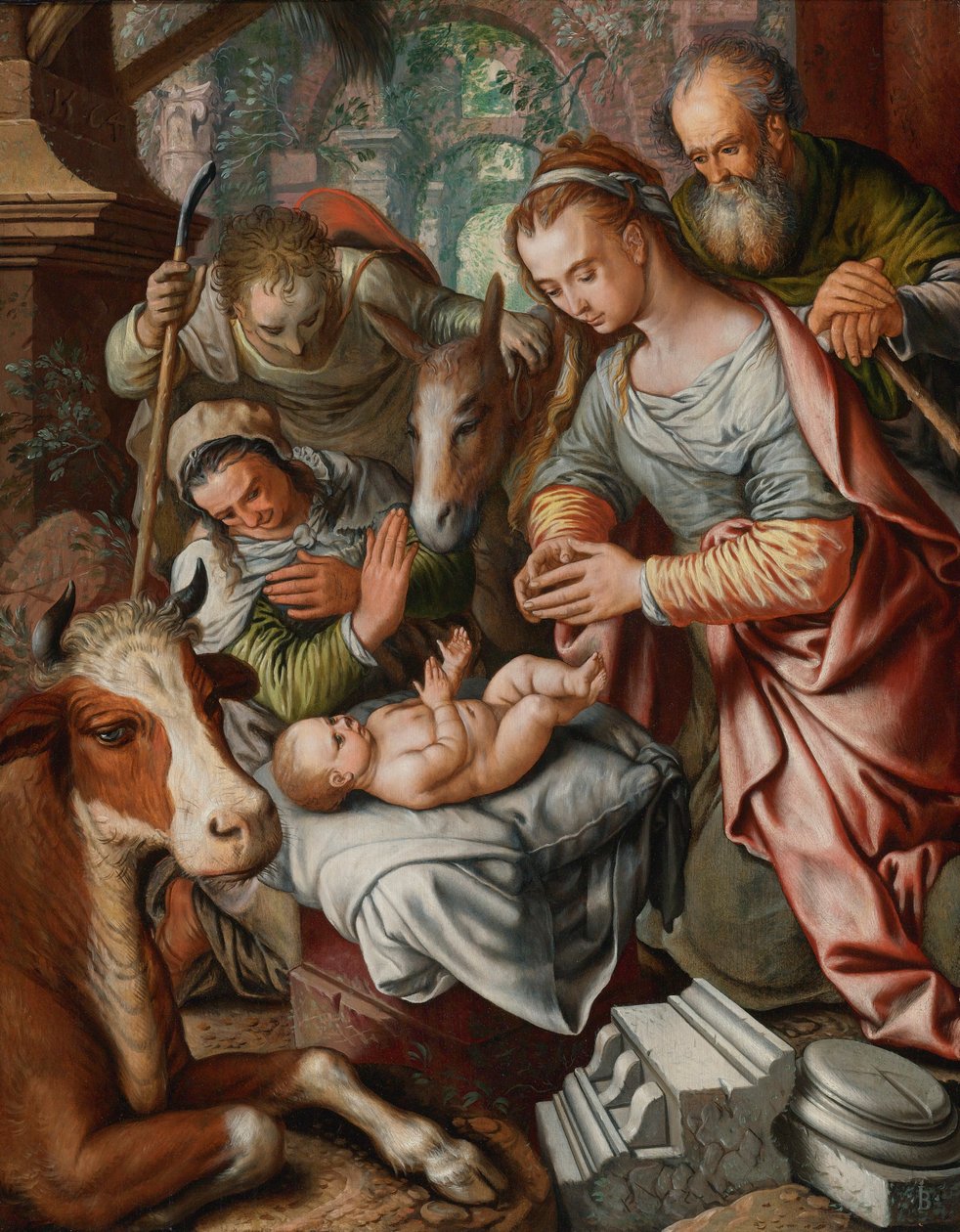 Adoración de los pastores de Joachim Beuckelaer