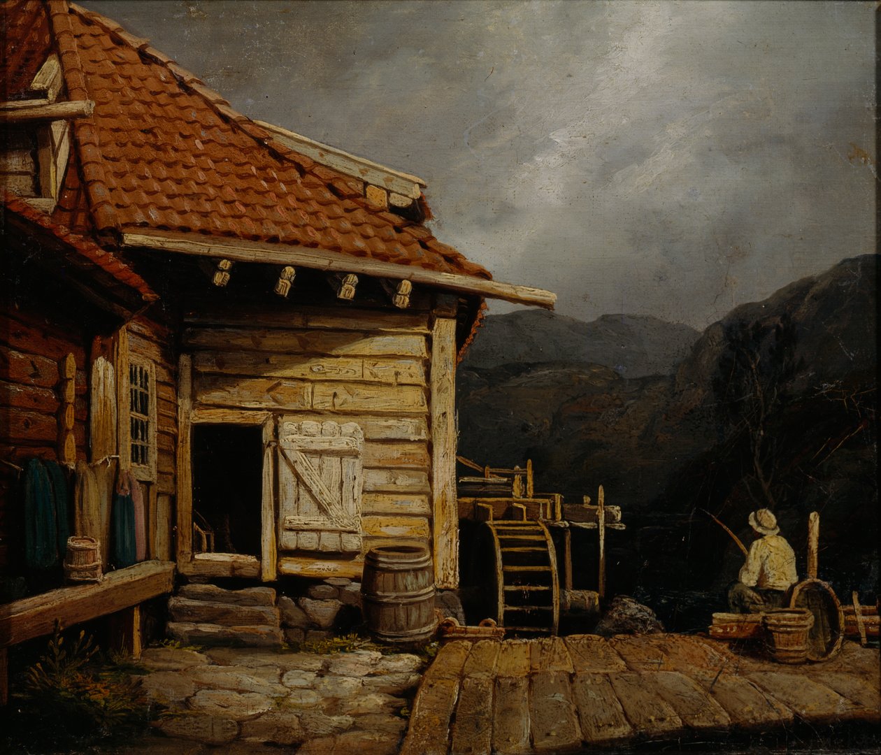 Molino de Svartediket (óleo sobre lienzo) de Joachim Frich
