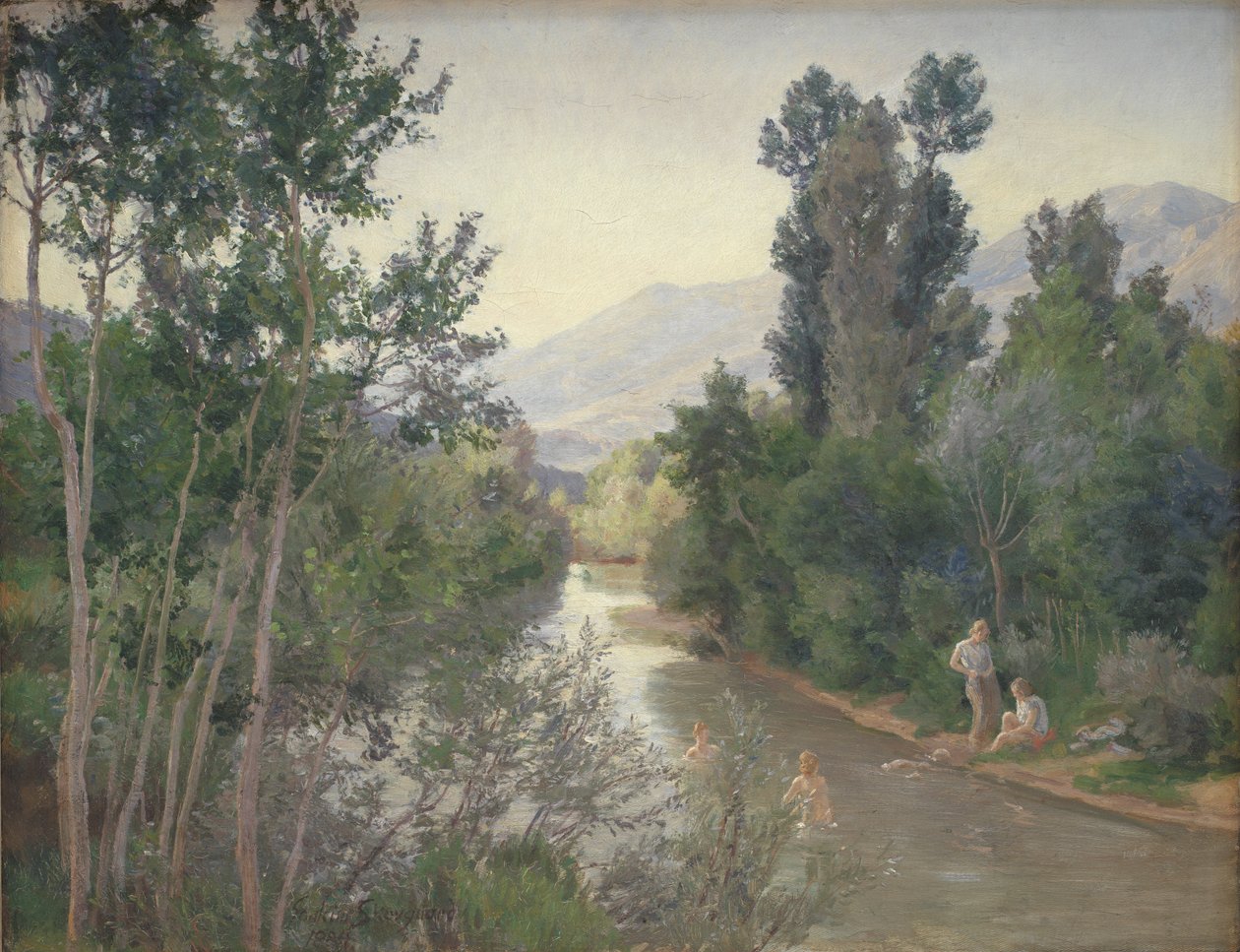 Día de otoño en el río Liri de Joakim Frederik Skovgaard