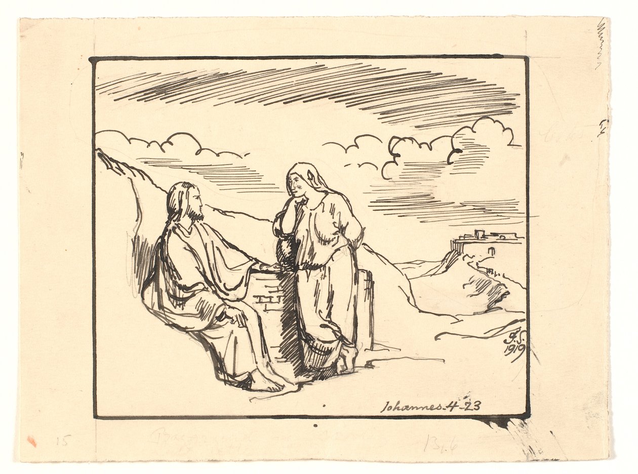 Cristo y la mujer samaritana de Joakim Frederik Skovgaard