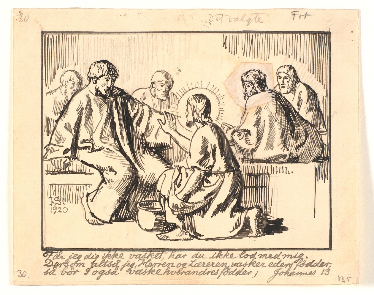 Cristo lava los pies de Pedro de Joakim Frederik Skovgaard