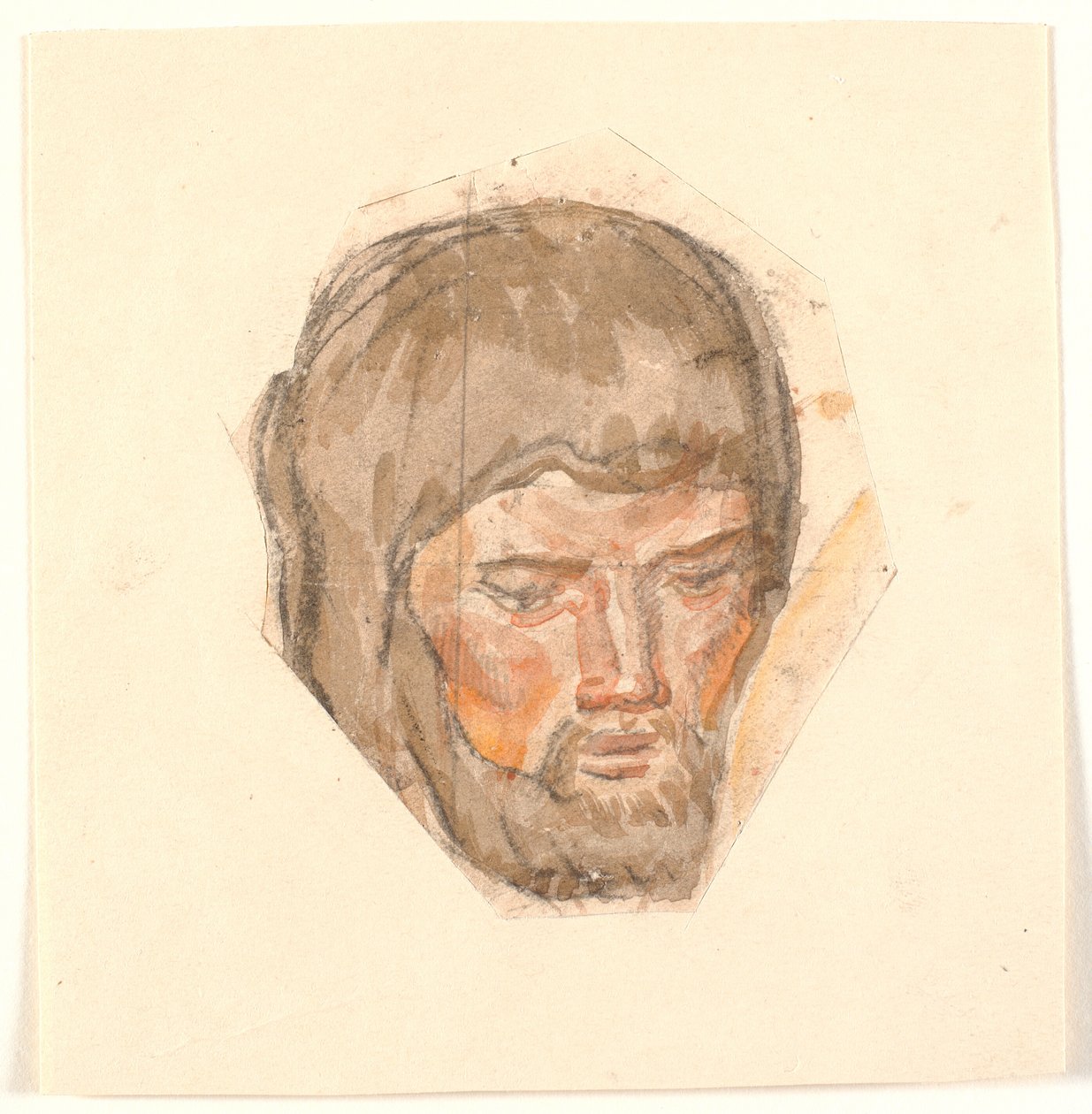 Estudio de la cabeza de un hombre con barba de Joakim Frederik Skovgaard