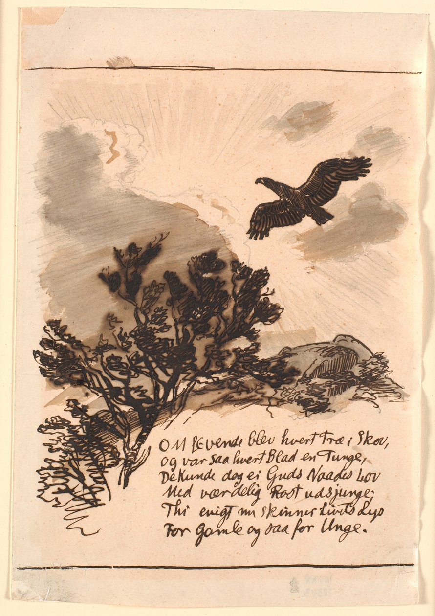 Boceto para "El Águila" de Joakim Frederik Skovgaard