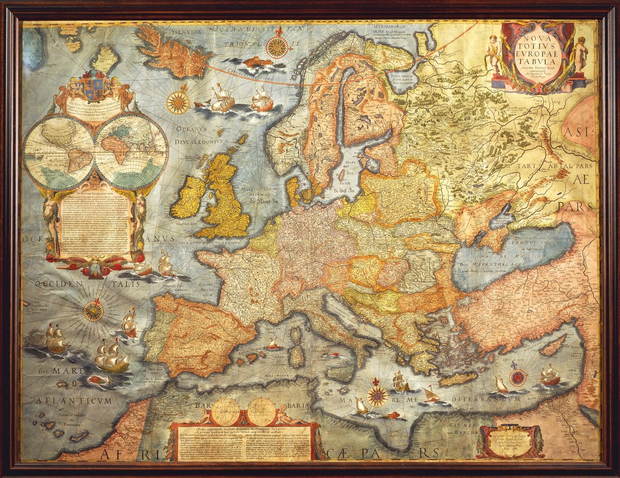 Mapa de Europa 1686 por Joan Blaeu de Joan Blaeu