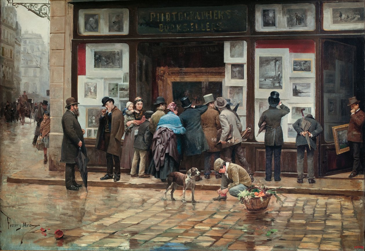 Exposición pública de una pintura de Joan Ferrer Miró