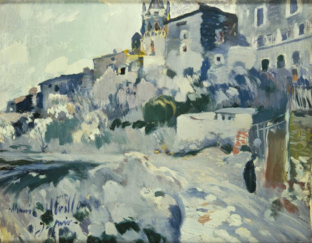 Pintura dedicada a Utrillo de Joaquim Mir i Trinxet