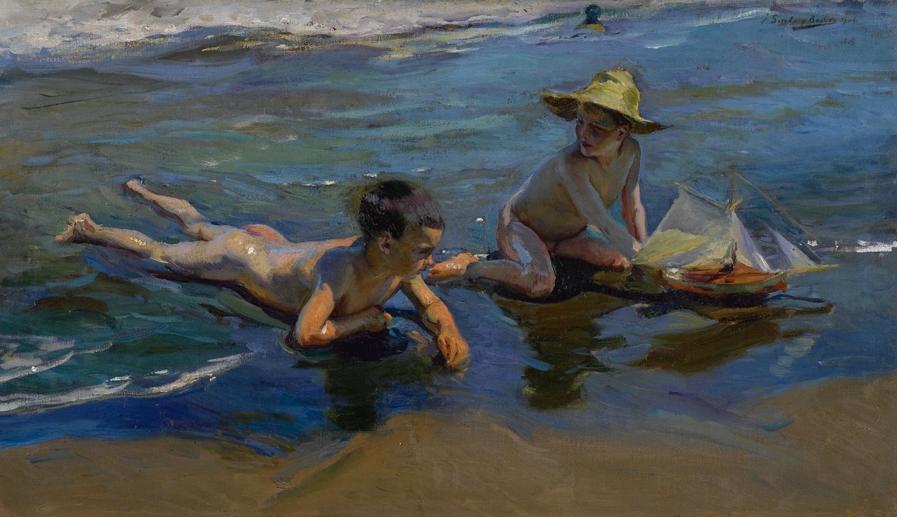 Niños en la playa de Joaquín Sorolla