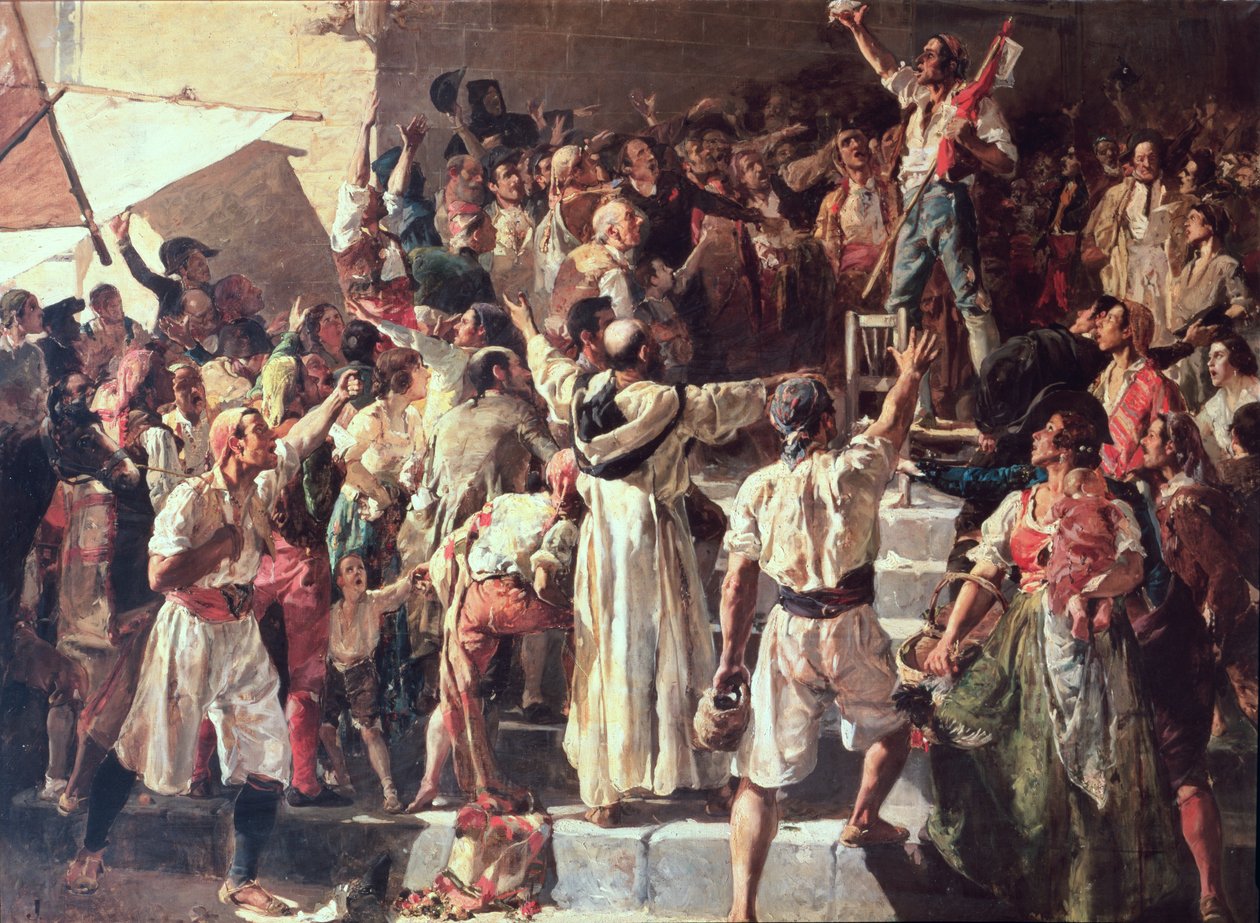 El grito del Palleter declarando la guerra a Napoleón, 1884 de Joaquín Sorolla