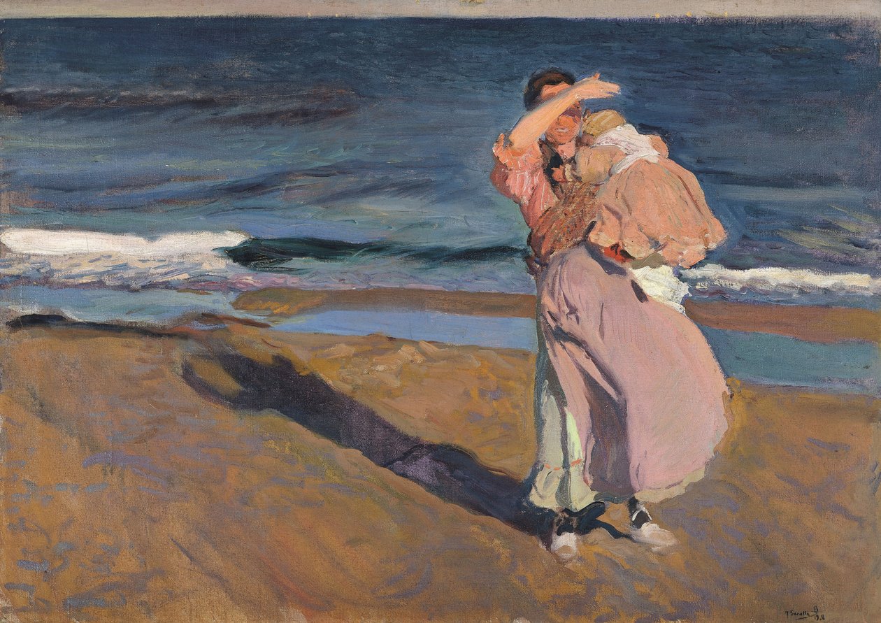 Pescadora con niño, Valencia, 1908 de Joaquín Sorolla