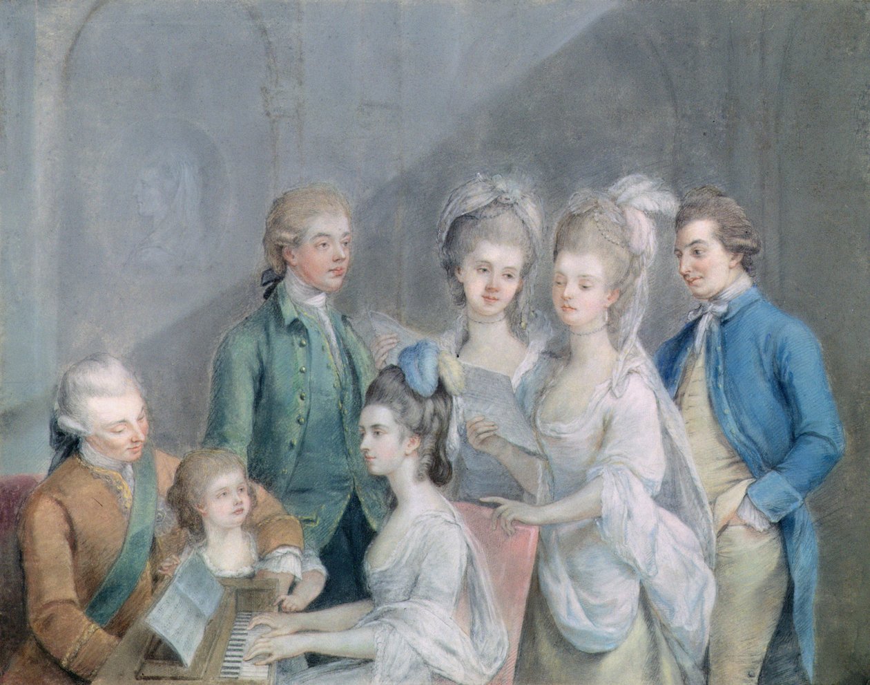 La familia de Charles Schaw, 9º Barón Cathcart (1721-76) de Johan Joseph Zoffany