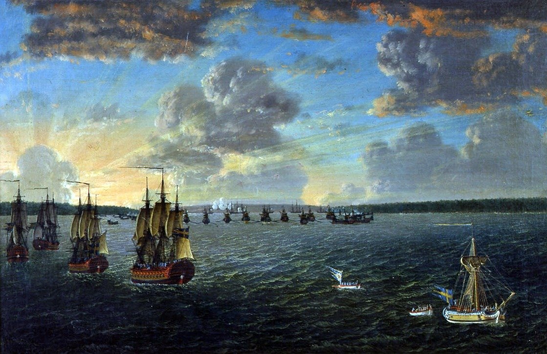 Inseglingen en la bahía de Viborg 15.6 1790 de Johan Tietrich Schoultz