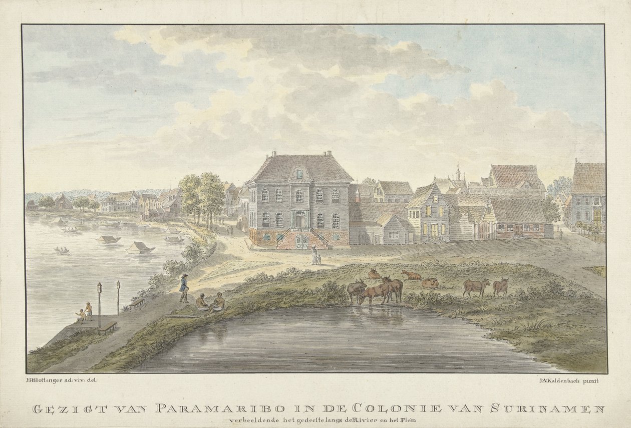 Vista de Paramaribo de Johan Antonie Kaldenbach