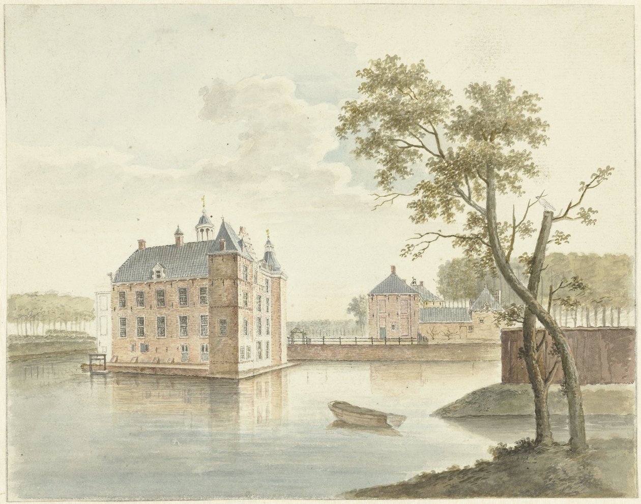 Vista de un castillo desconocido de Johan Antonie Kaldenbach