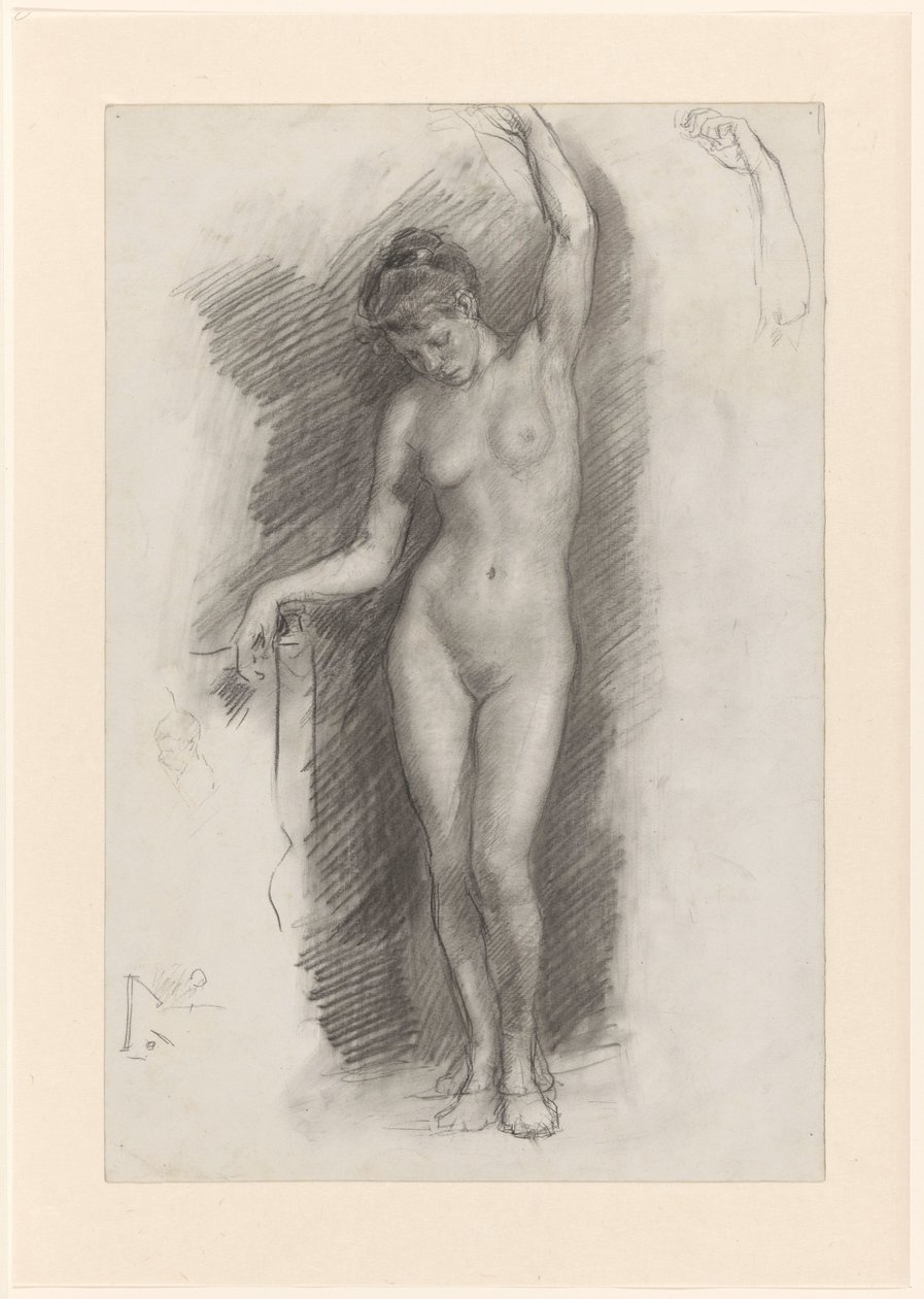 Desnudo femenino de pie de Johan Antonie de Jonge