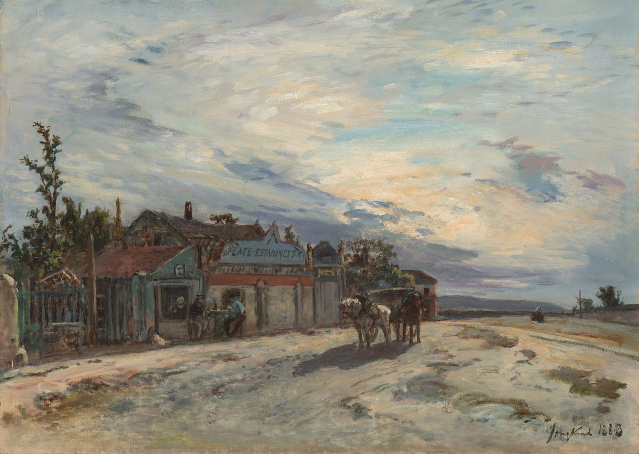Una taberna de carretera de Johan Barthold Jongkind