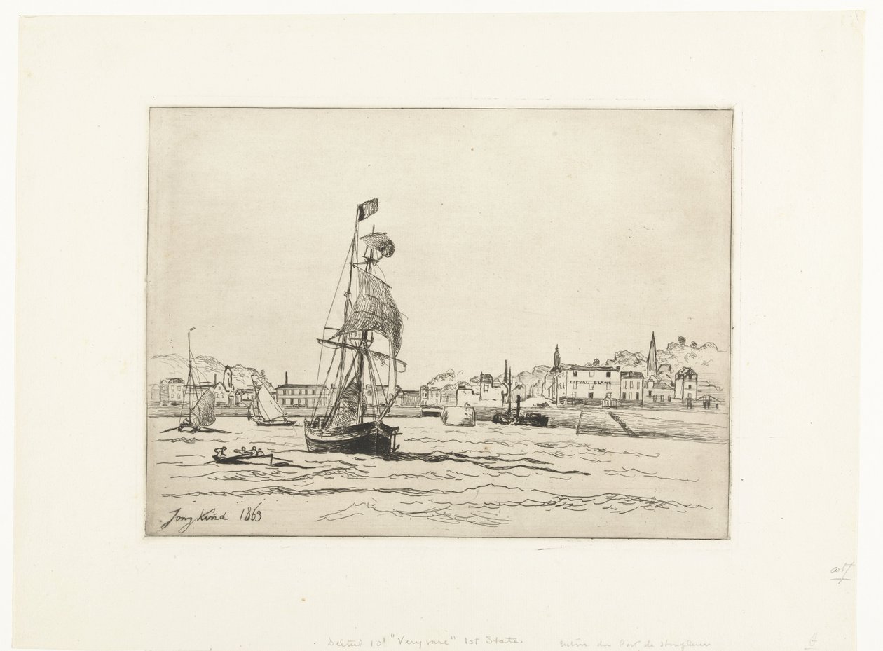 El puerto de Honfleur de Johan Barthold Jongkind
