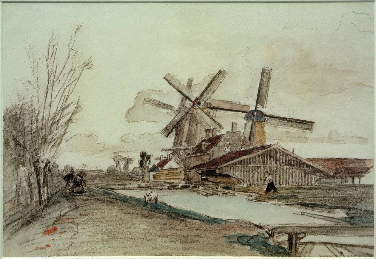 Los molinos de Stolk, Róterdam de Johan Barthold Jongkind