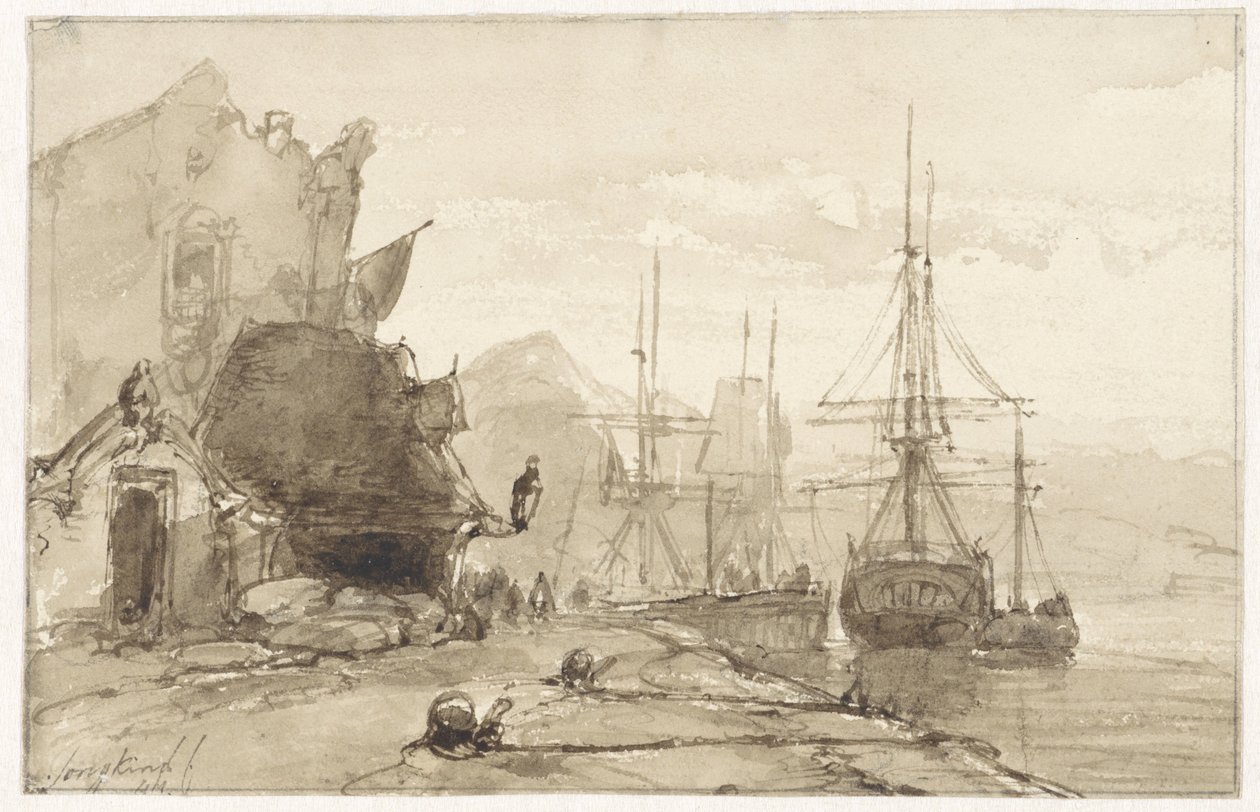 Vista de puerto en el extranjero de Johan Barthold Jongkind