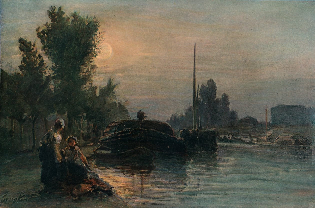 Luz de luna, c1870 de Johan Barthold Jongkind
