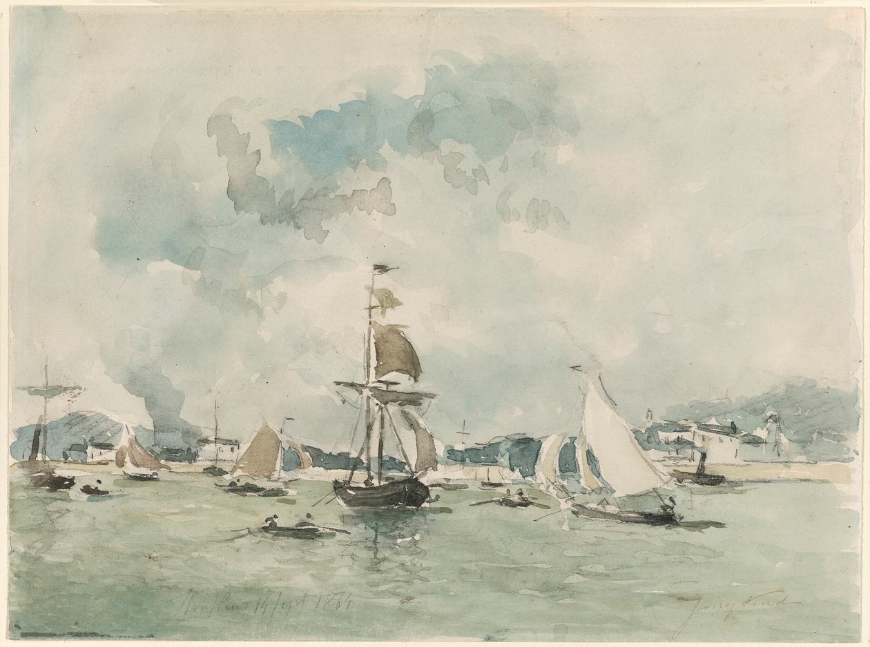 El puerto de Honfleur de Johan Barthold Jongkind
