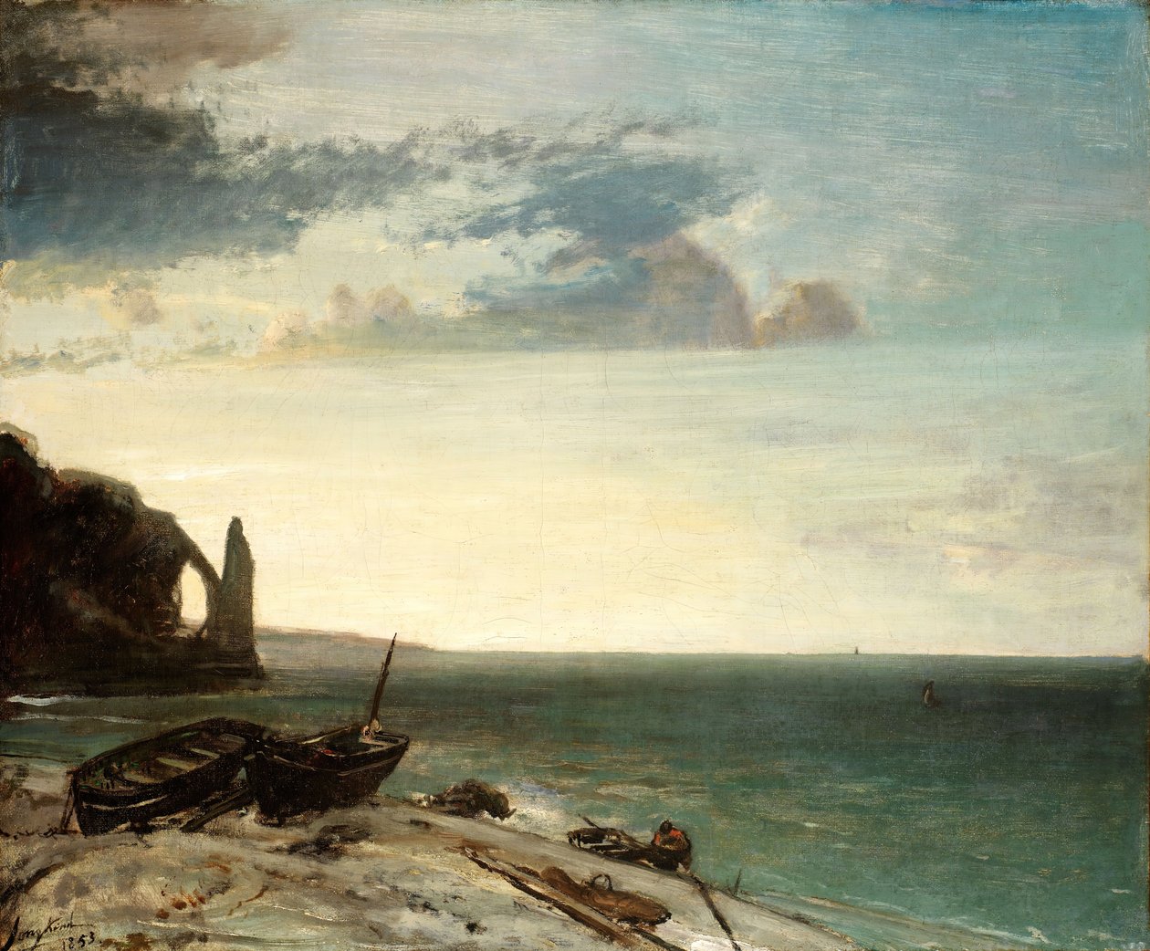 El mar en Etretat, 1853 de Johan Barthold Jongkind