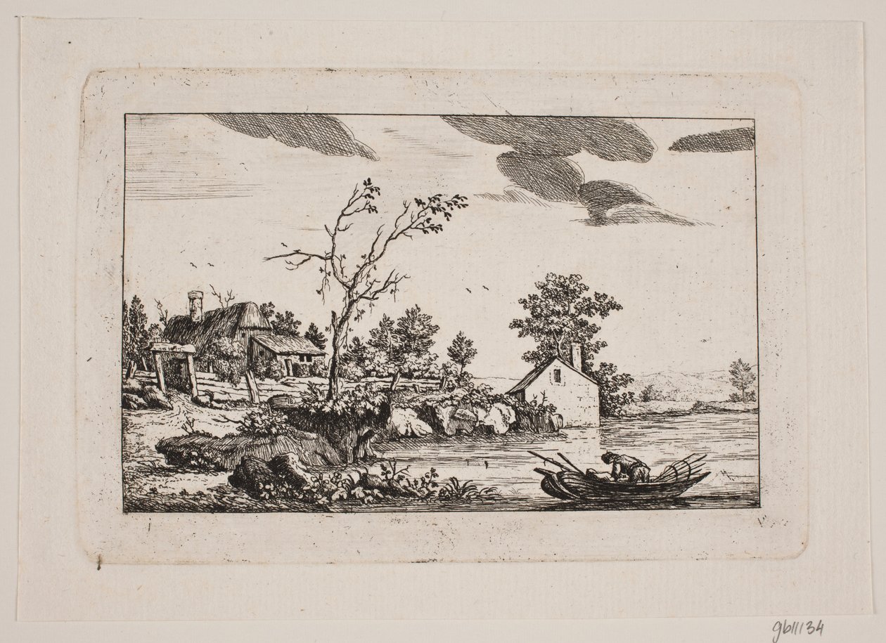 Paisaje junto a un lago de Johan Bülow
