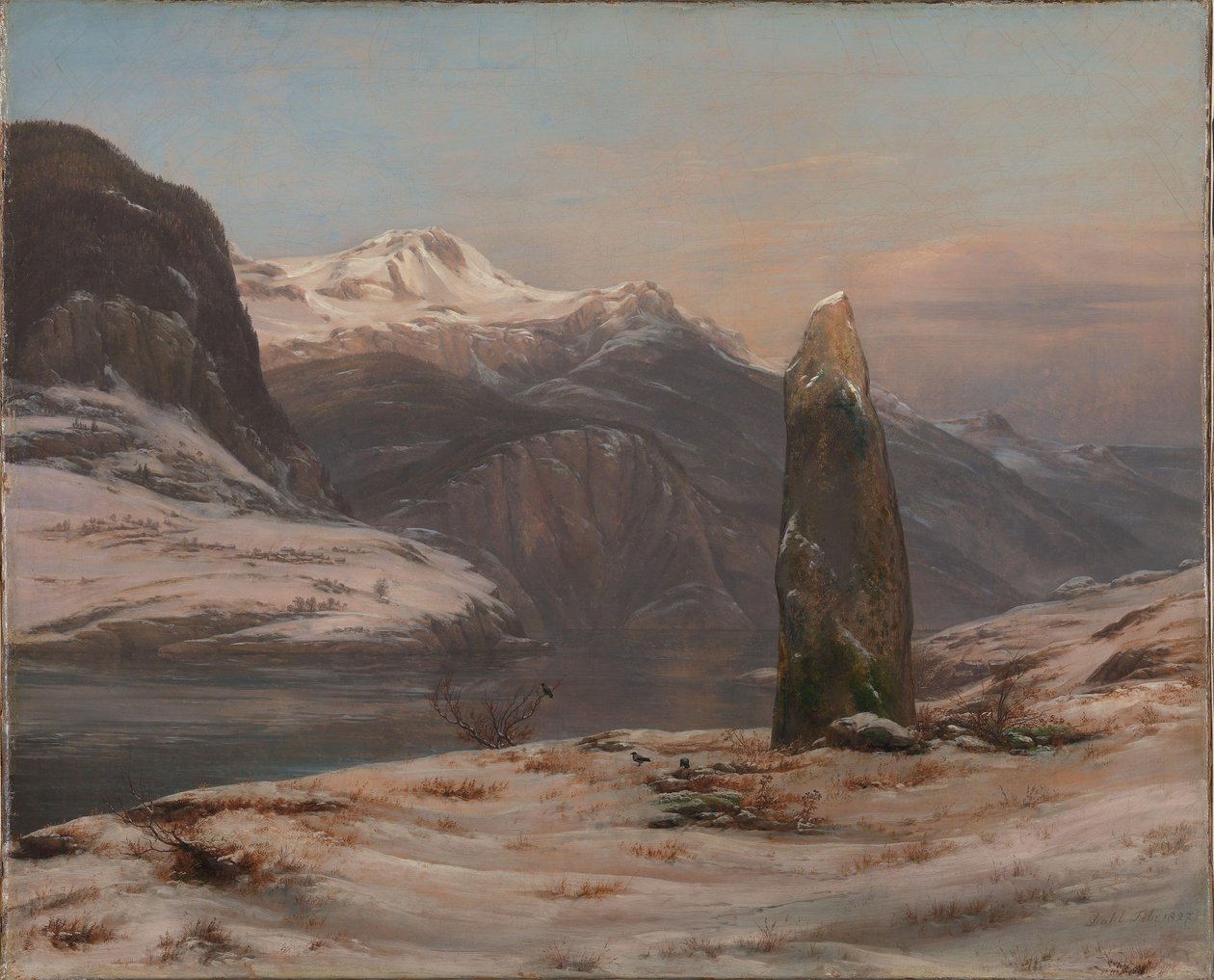 Invierno en el Sognefjord de Johan Christian Dahl