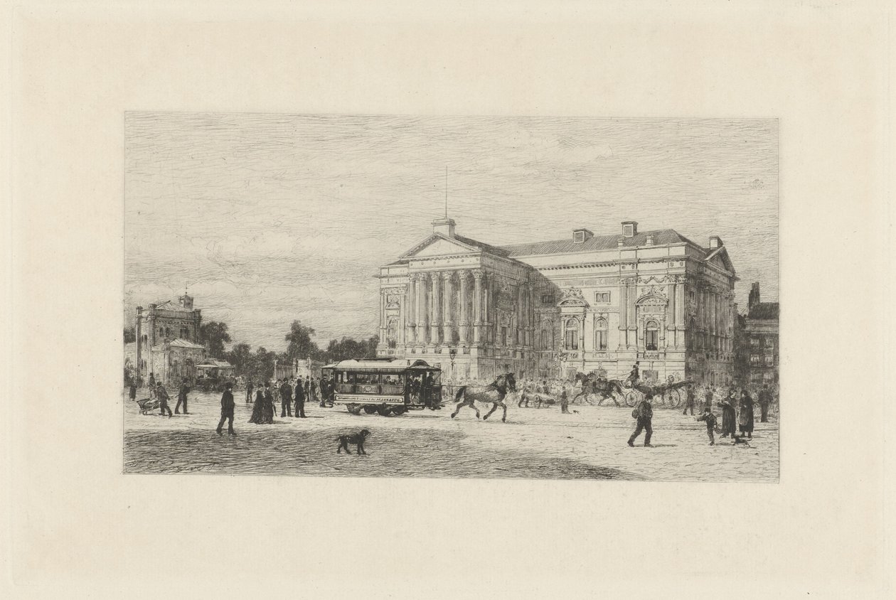 Vista de Leidseplein en Ámsterdam de Johan Conrad Greive