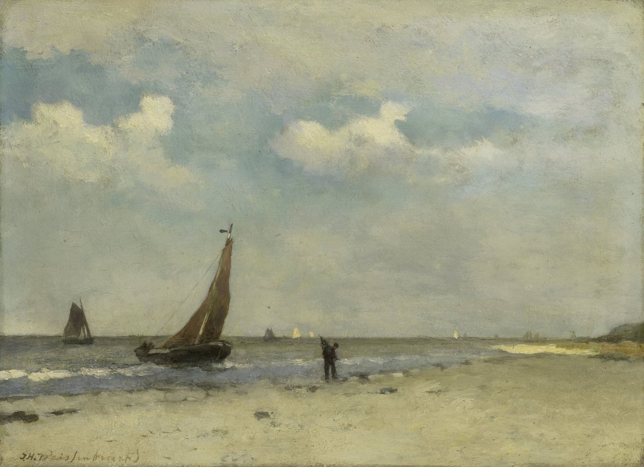Escenario de la playa de Johan Hendrik Weissenbruch