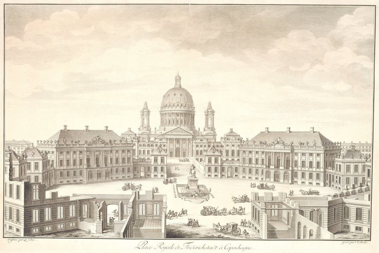 Place Royale de Friedrichstadt en Copenhague de Johan Martin Preisler