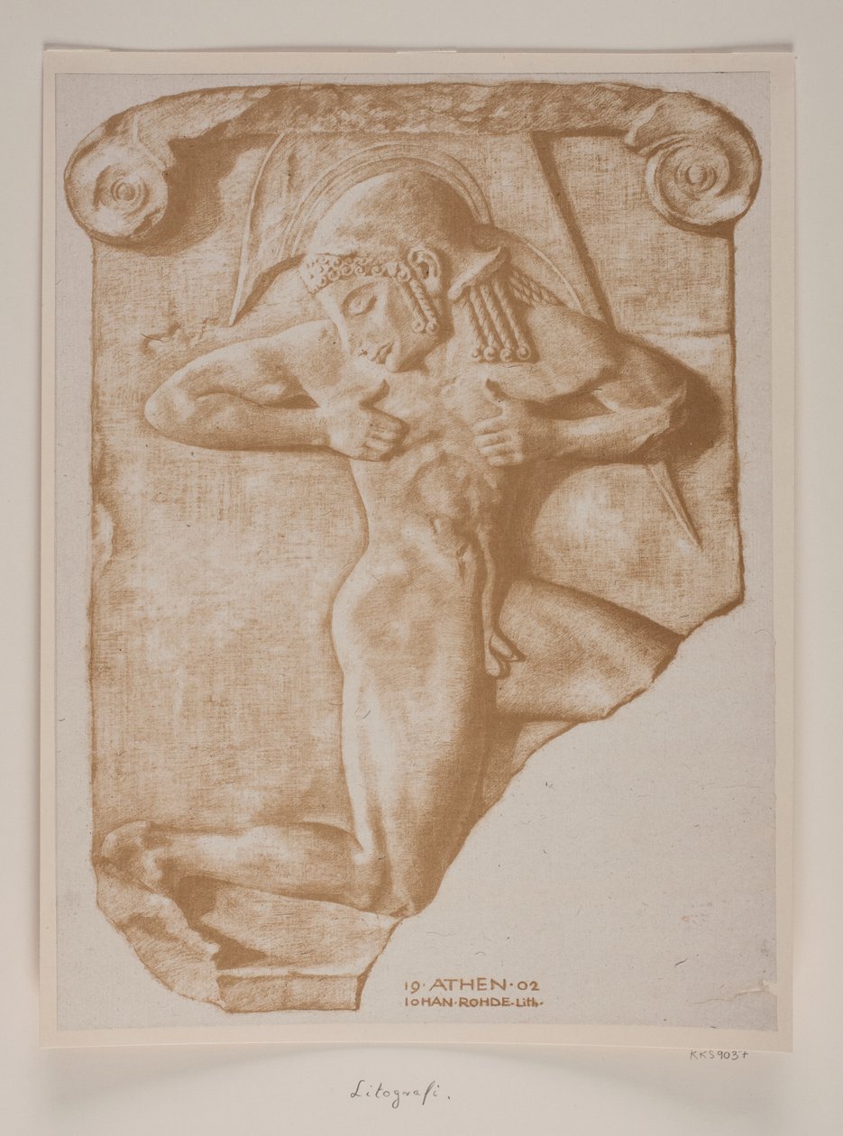 El corredor de armas. Relieve griego de Johan Rohde