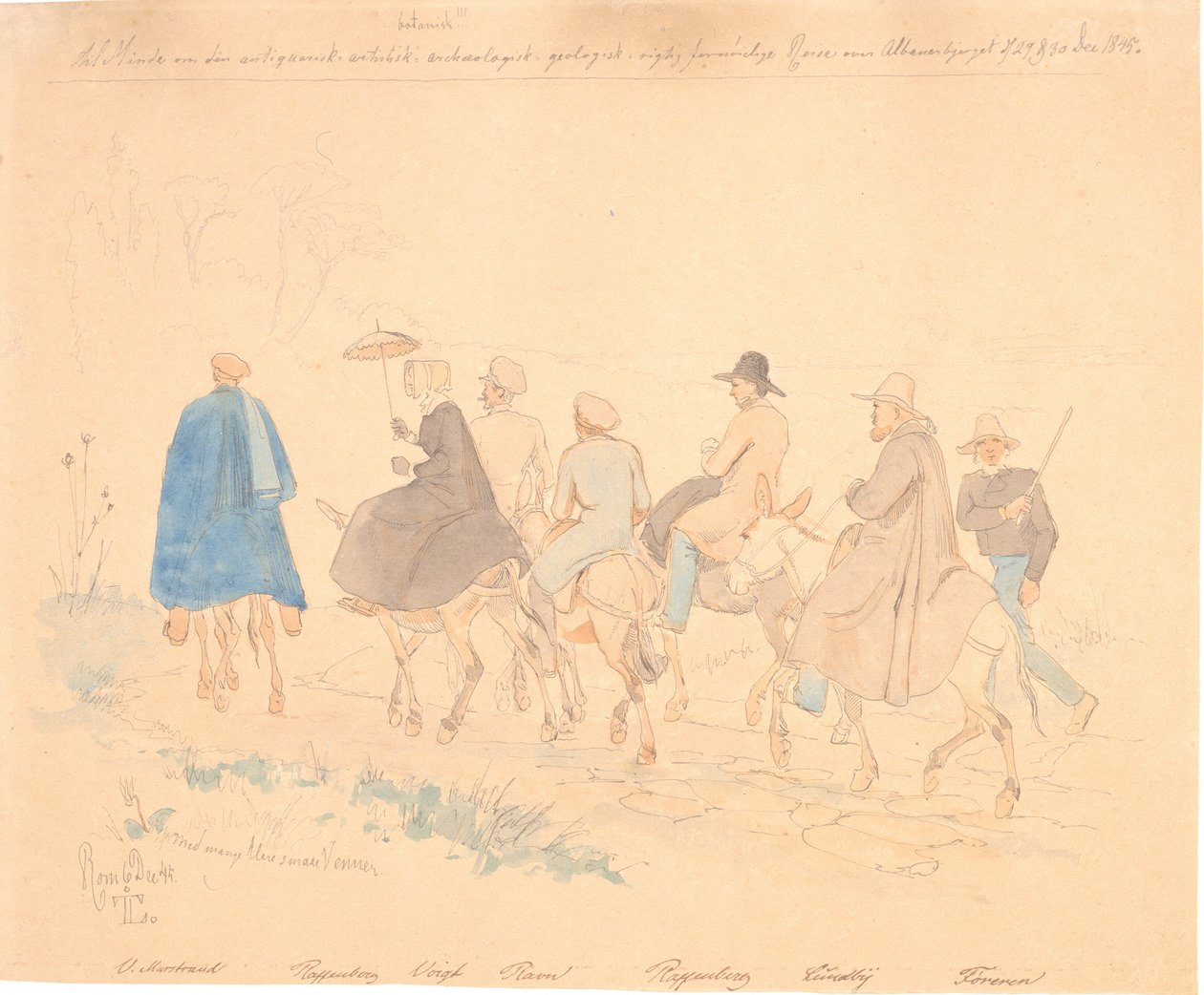 Viajeros daneses de excursión de Johan Thomas Lundbye