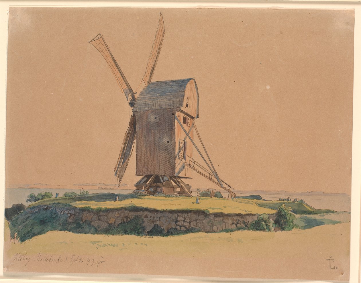 Molino de Poste en Kalundborg de Johan Thomas Lundbye
