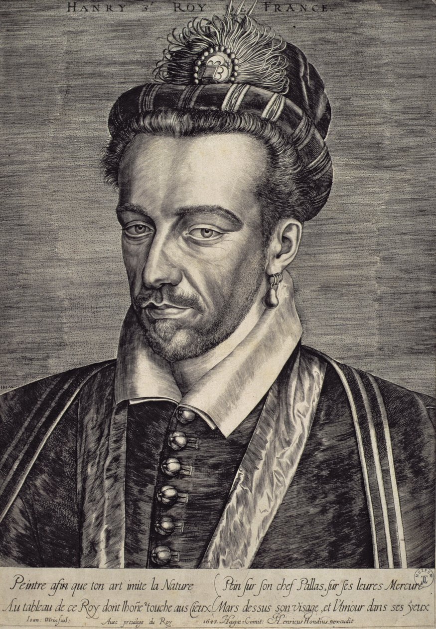 Enrique III Valois (1551-89) de Johan Wierix