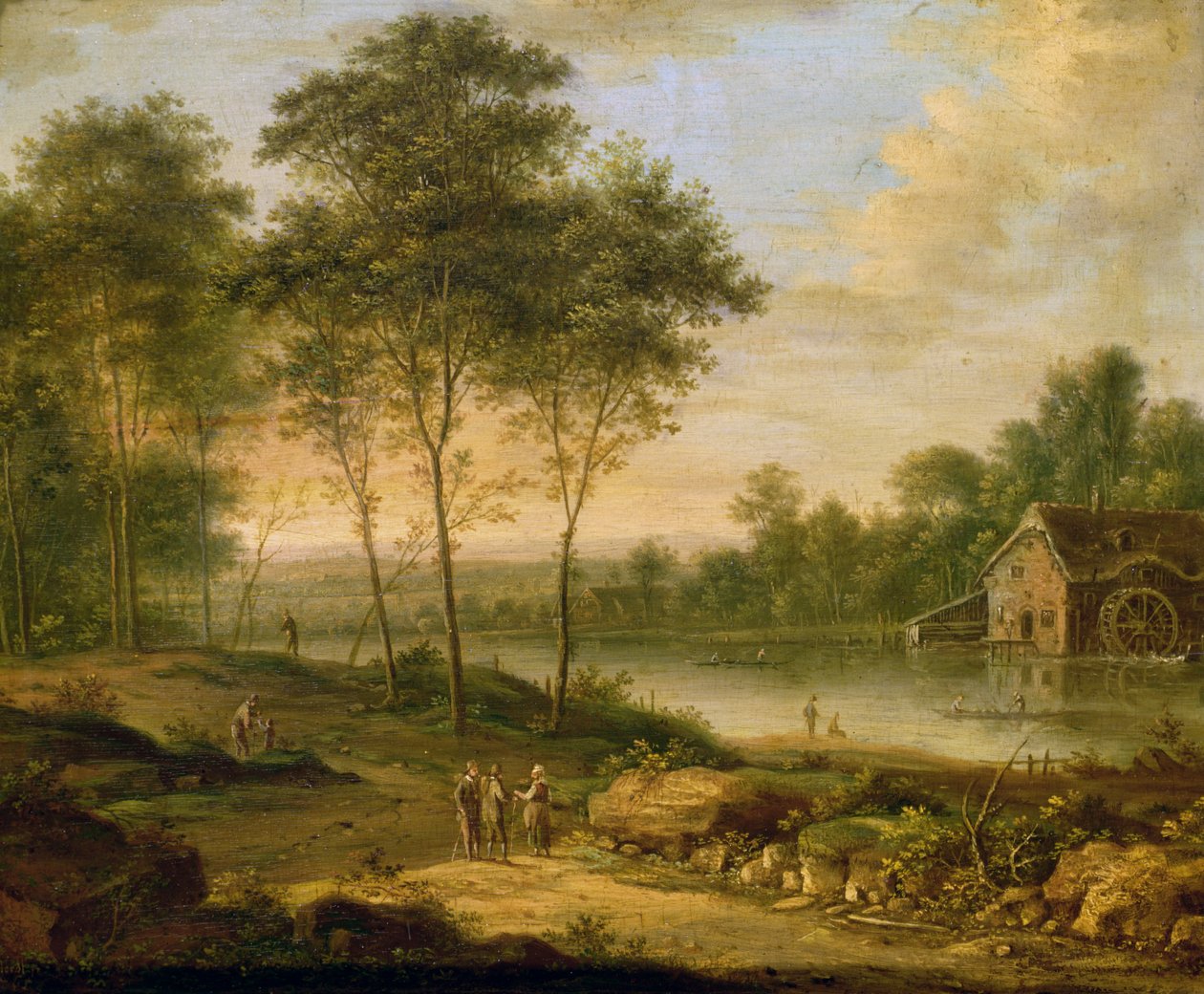 Paisaje con un Molino de Johann Christian Vollerdt or Vollaert