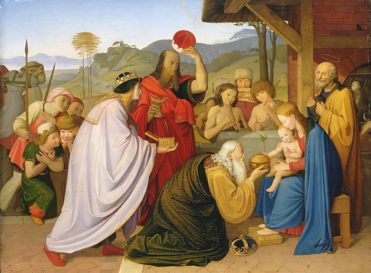 La Adoración de los Reyes, 1813 de Friedrich Overbeck