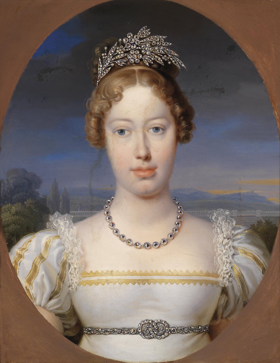 Retrato de Carolina Ferdinanda de Austria no una Princesa de Schleswig-Holstein de Johann Peter Krafft