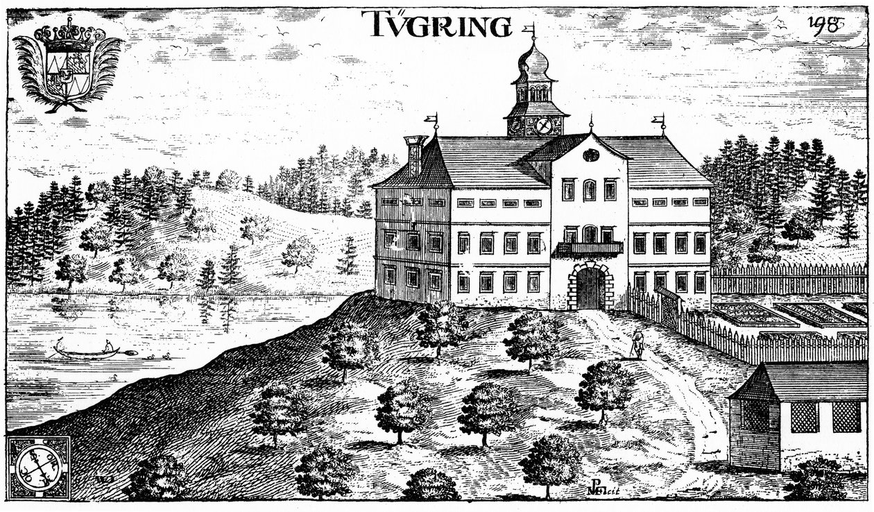 Schloss Tigring en el año 1680 en Moosburg (Carintia) de Johann Weikhard von Valvasor