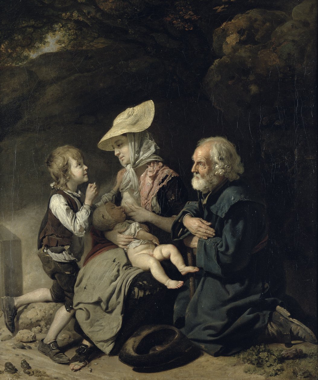 Mendigos en el camino a Stanmore de Johan Joseph Zoffany