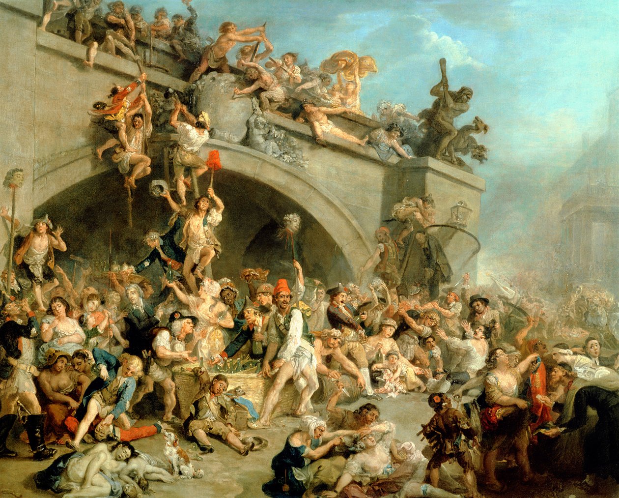 Saqueo de la bodega del rey, 10 de agosto de 1792 de Johan Joseph Zoffany