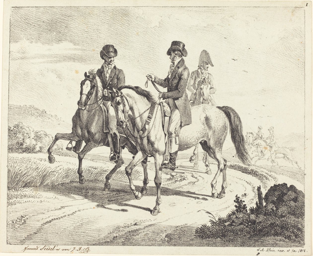 Paseo a caballo de Johann Adam Klein