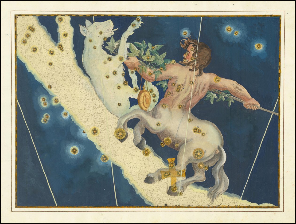 Lupus y Centaurus - Johann Bayer de Johann Bayer