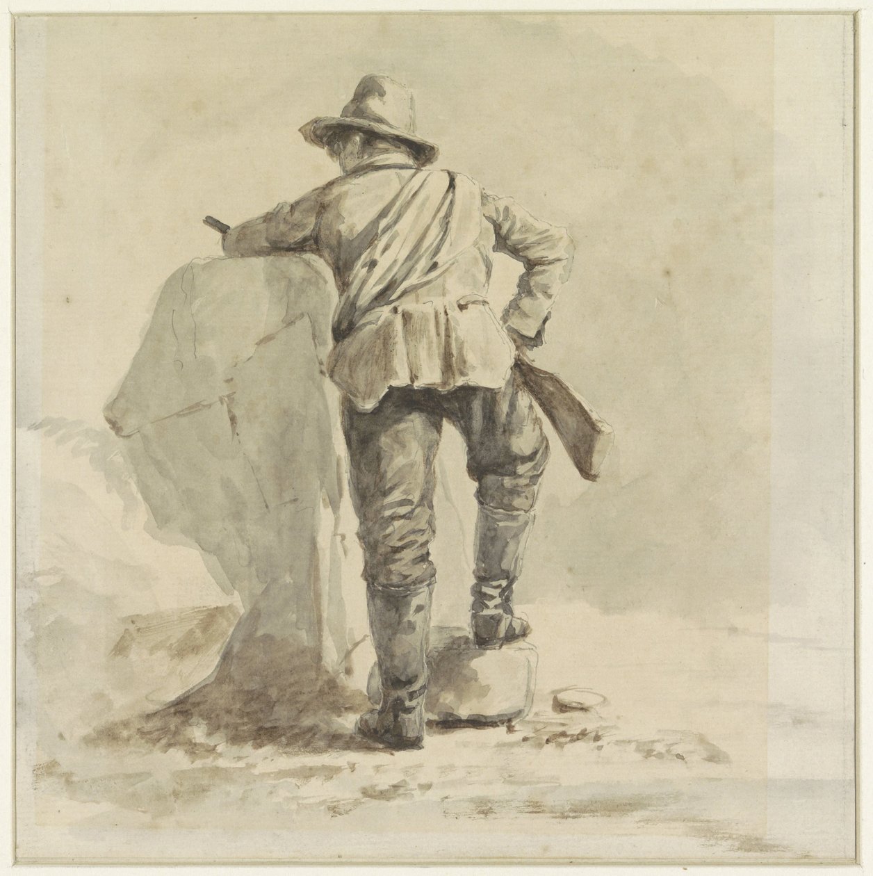 Niño descansando, visto desde atrás de Johann Bernard Klombeek