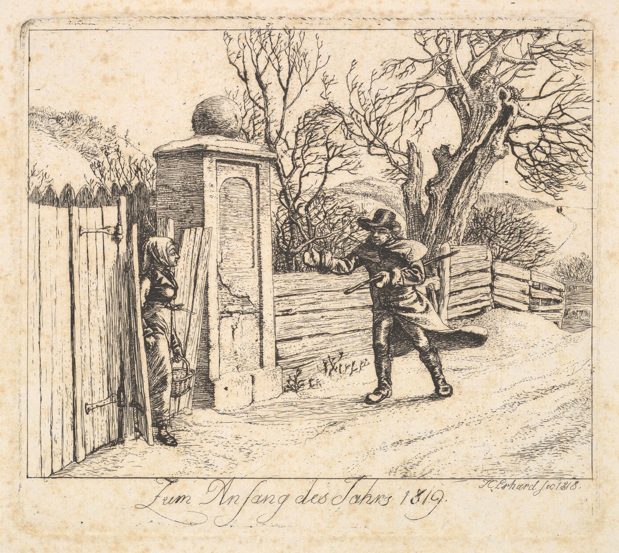 Paisaje Invernal, 1818 de Johann Christian Erhard