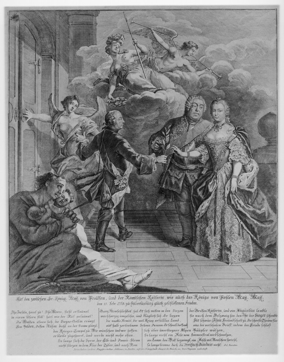 1763 quietud de Hubertusburg de Johann David Schleuen