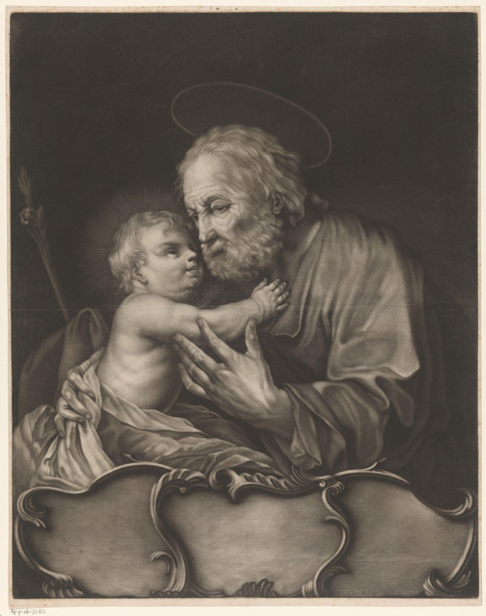 José con el Niño Jesús de Johann Elias Ridinger