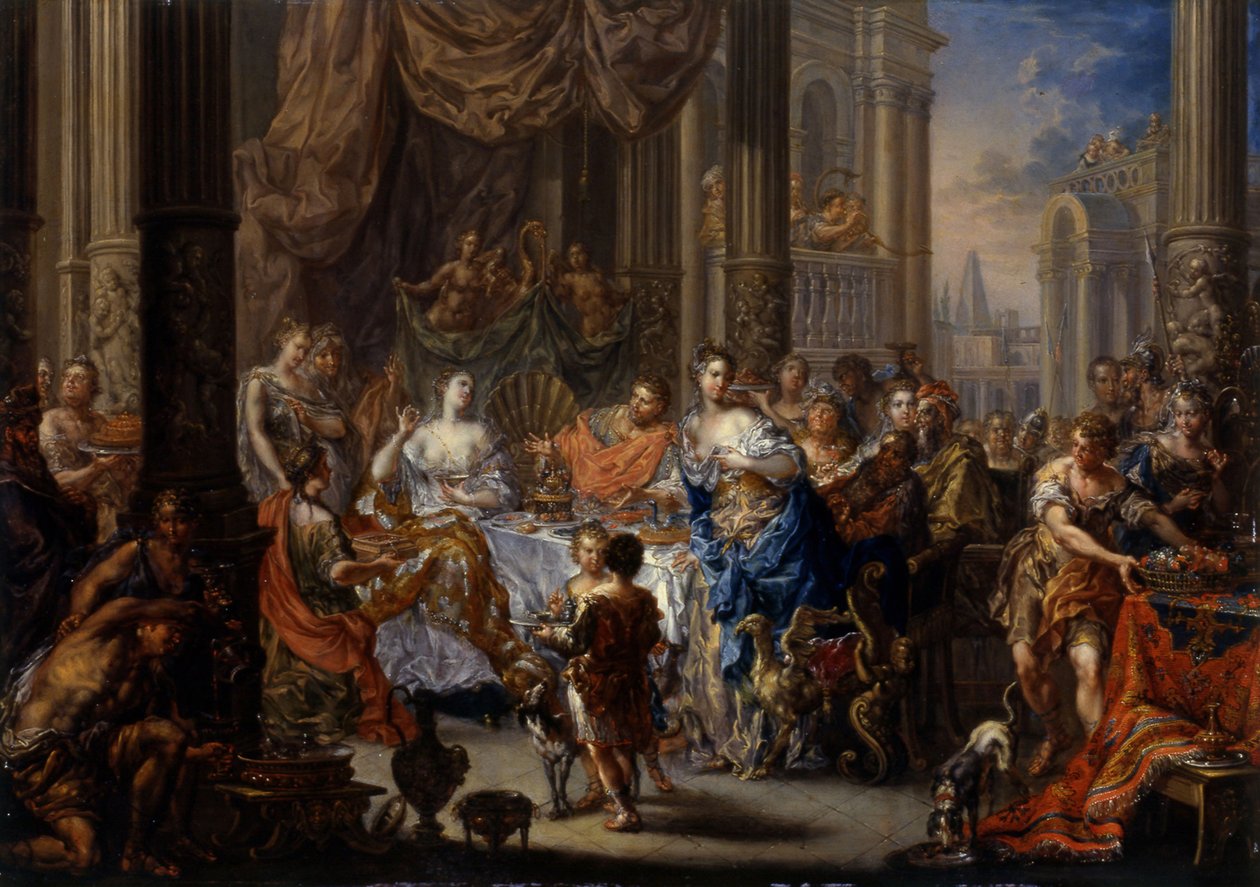 El festín de Cleopatra de Johann Georg Platzer